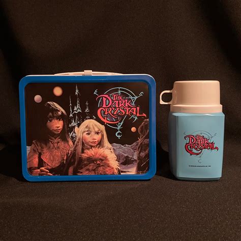 Vintage 1982 The Dark Crystal Metal Lunch box With Thermos 2